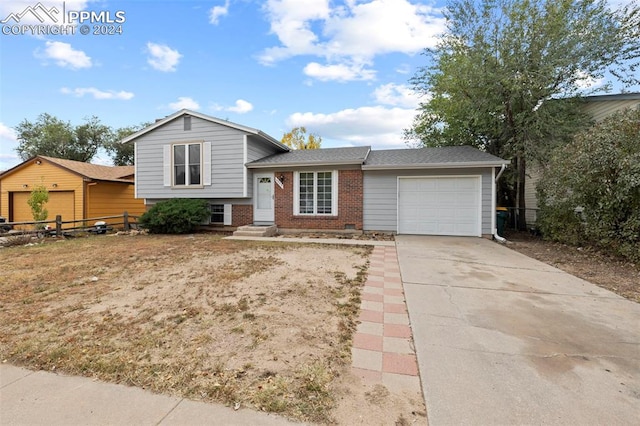 tri-level home featuring a garage