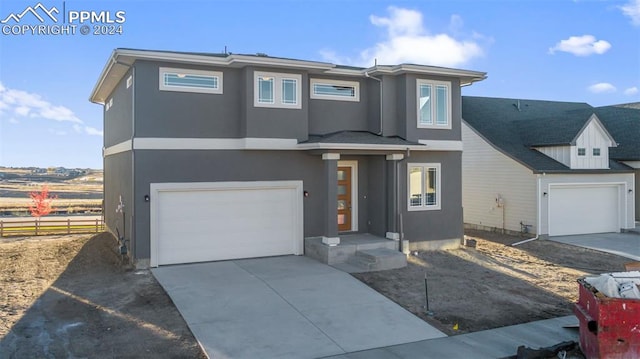 view of front of house featuring a garage