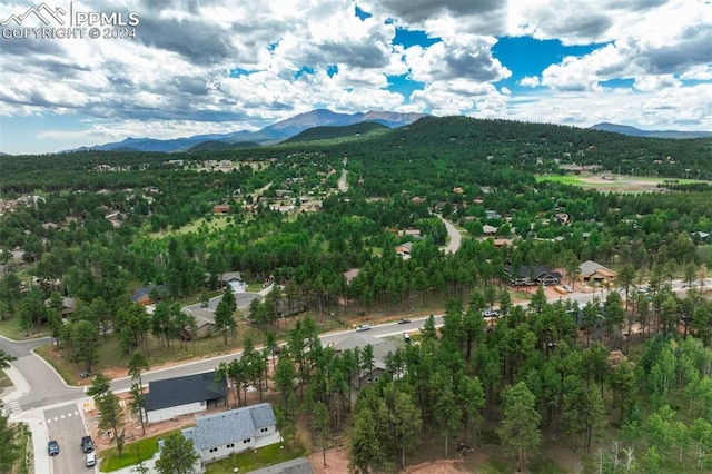 aerial view featuring a mountain view