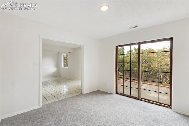 carpeted spare room with plenty of natural light