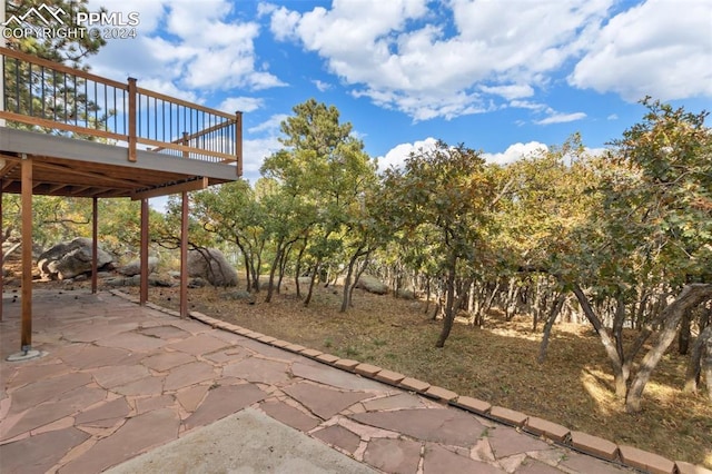 view of patio / terrace with a wooden deck