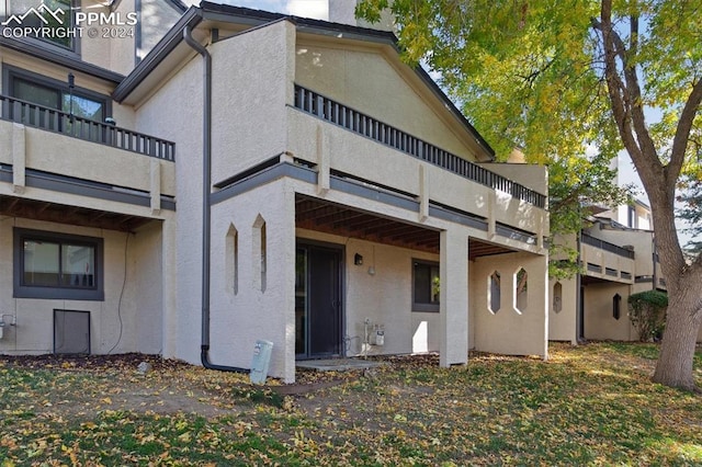 exterior space with a balcony