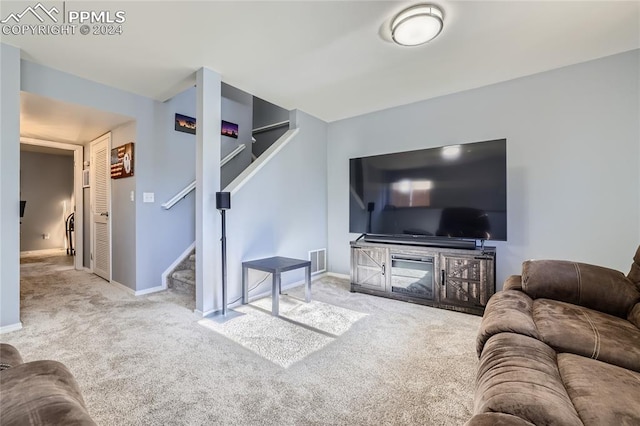 view of carpeted living room