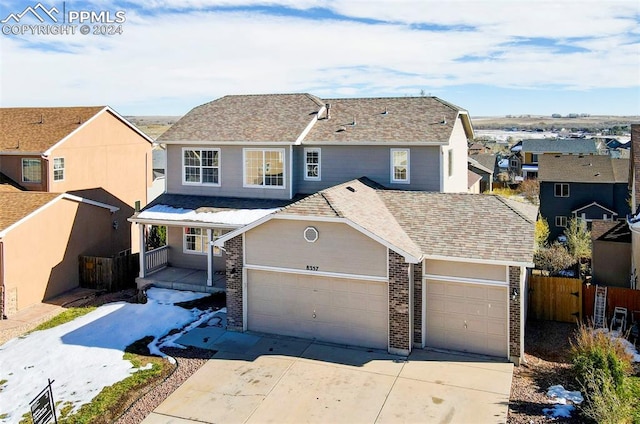 front facade featuring a garage