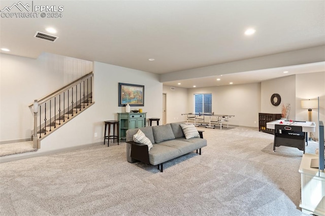 view of carpeted living room