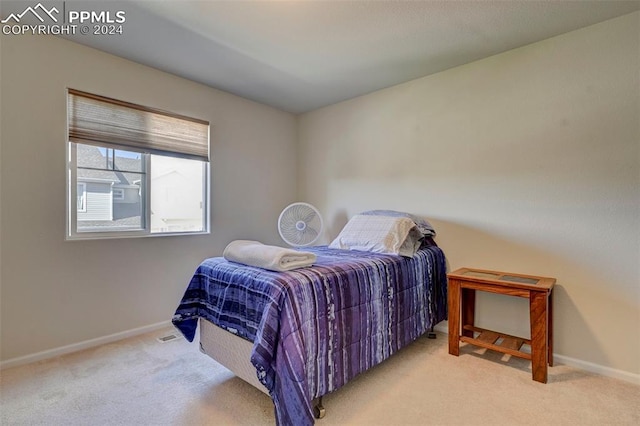 view of carpeted bedroom