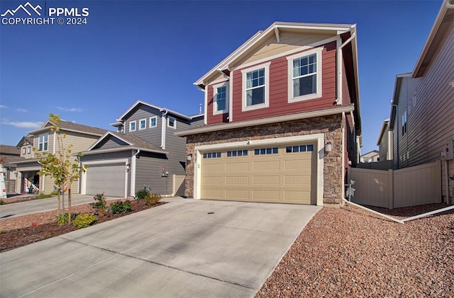 view of front of home featuring a garage