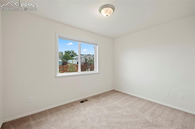 view of carpeted spare room