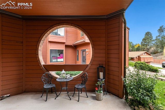 balcony featuring a patio