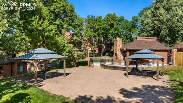 view of property's community featuring a gazebo