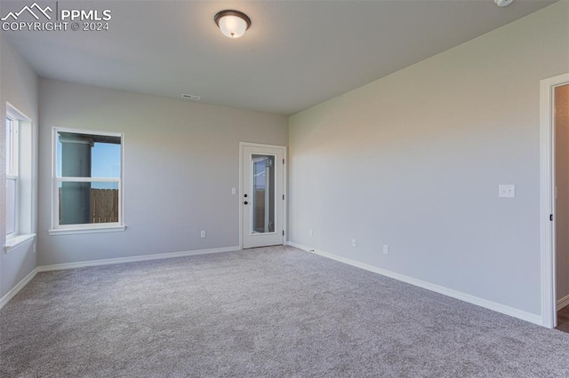 view of carpeted empty room