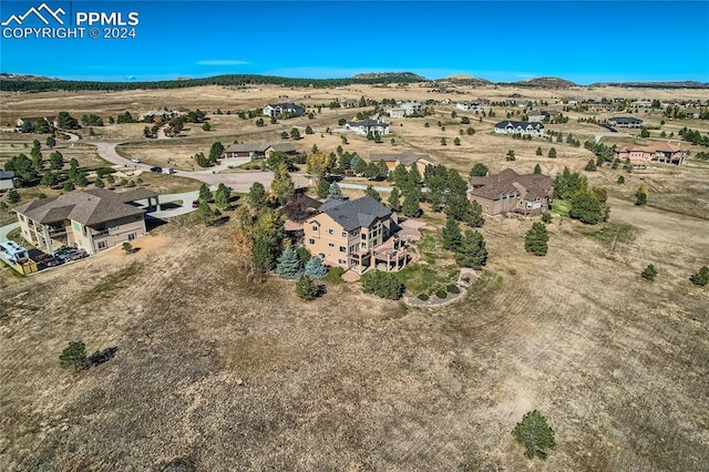 drone / aerial view with a mountain view