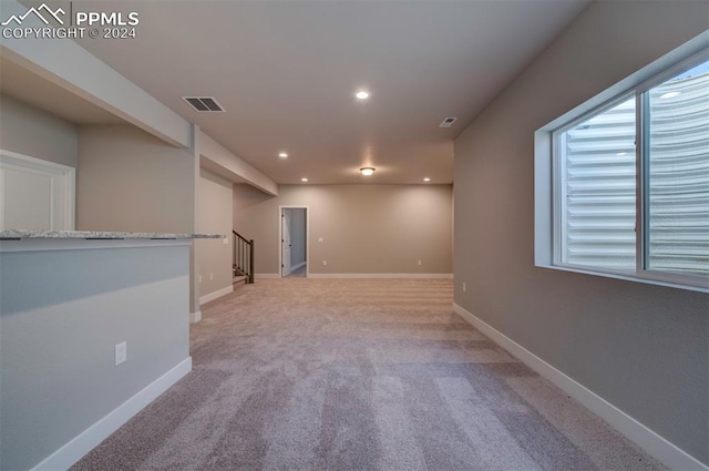 view of carpeted empty room