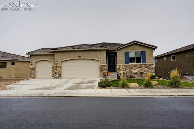 view of front of home featuring a garage