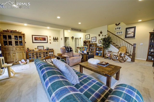 view of carpeted living room