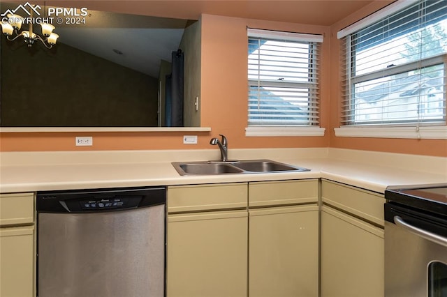 kitchen featuring stainless steel appliances and sink