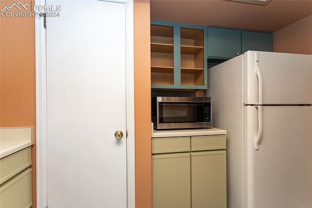 kitchen with white refrigerator