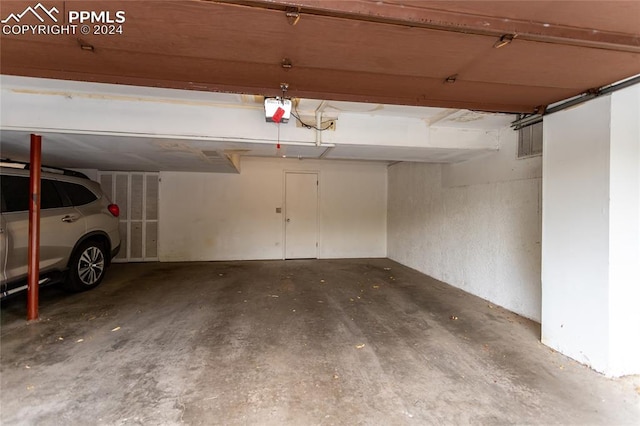 garage with a carport