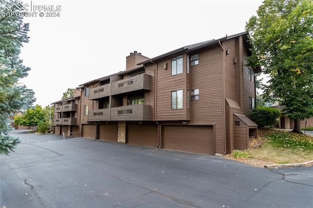 view of property featuring a garage