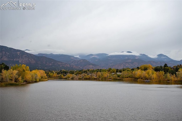 property view of water featuring a mountain view