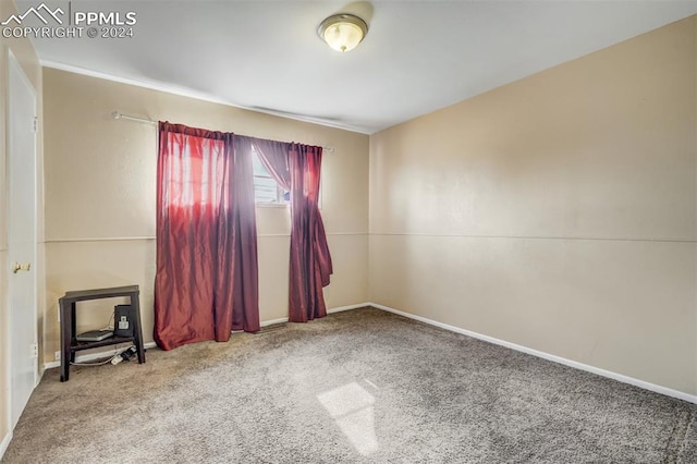 spare room with carpet flooring