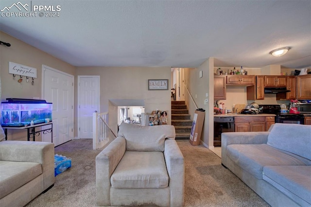 view of carpeted living room