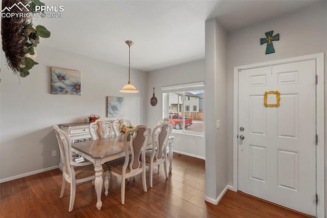 dining room featuring dark hardwood / wood-style flooring