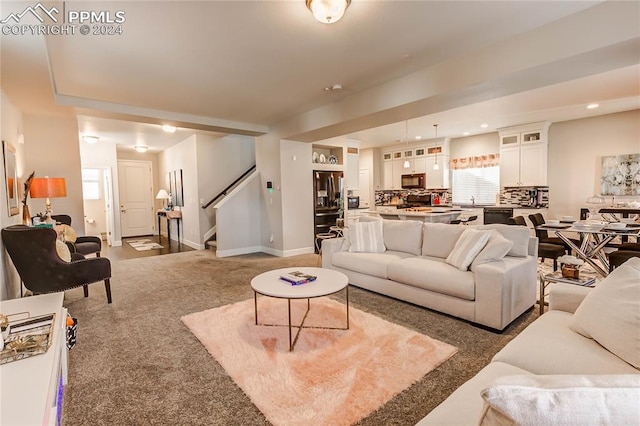 view of carpeted living room