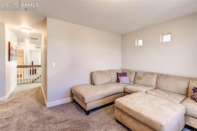 view of carpeted living room