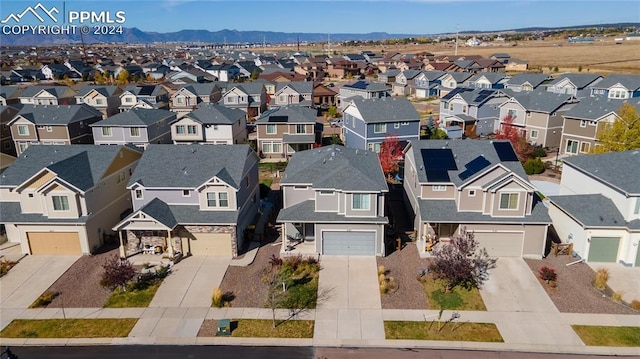 bird's eye view featuring a mountain view