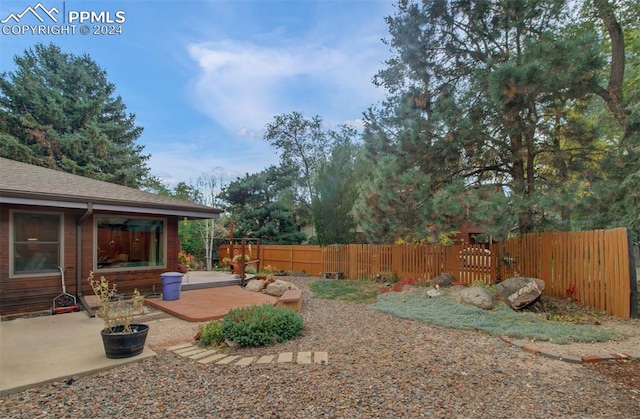 view of yard featuring a patio area