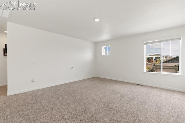 view of carpeted empty room