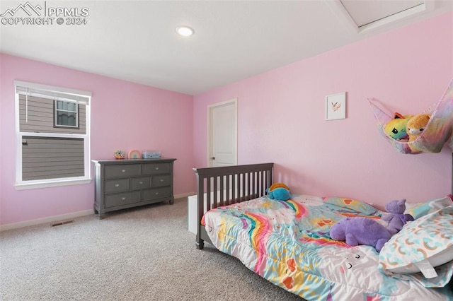 view of carpeted bedroom