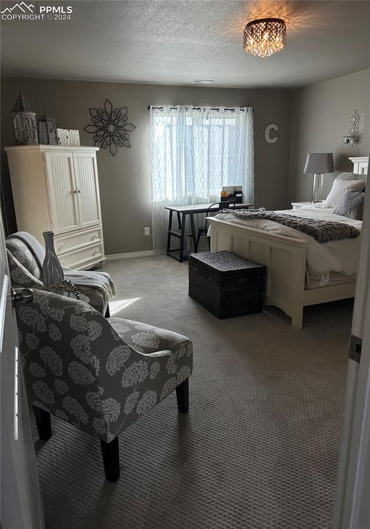 bedroom with carpet floors