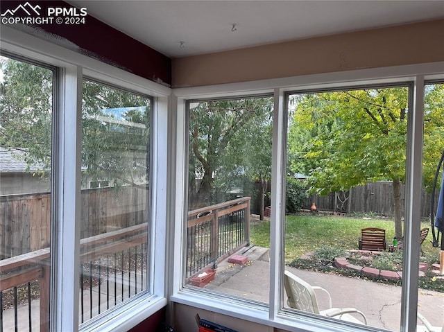 sunroom with a healthy amount of sunlight