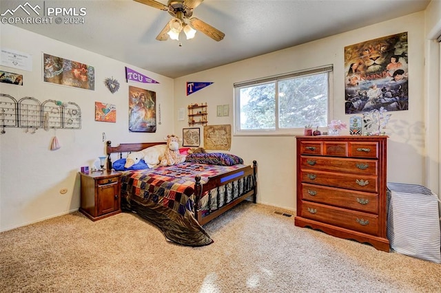 bedroom with ceiling fan