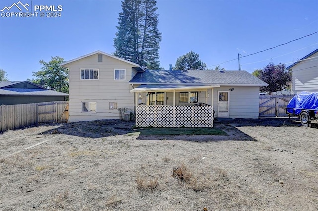 view of rear view of property