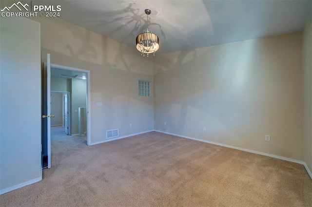 view of carpeted empty room