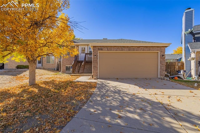 view of front of house featuring a garage