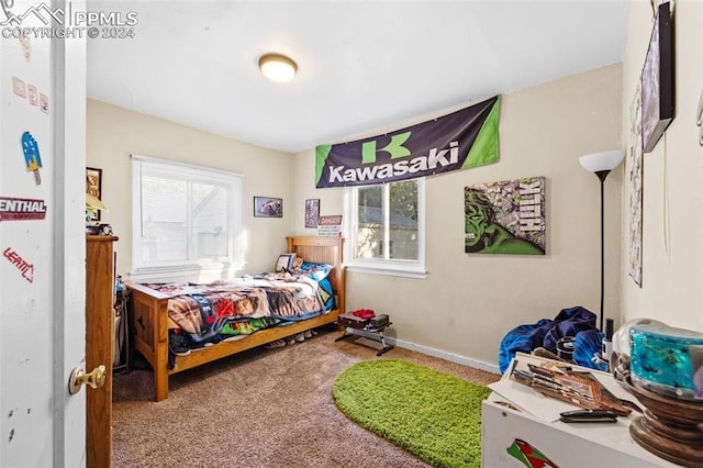 view of carpeted bedroom