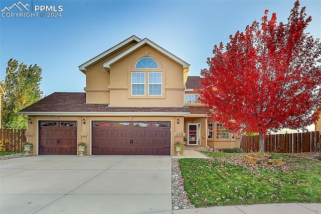 front facade featuring a garage