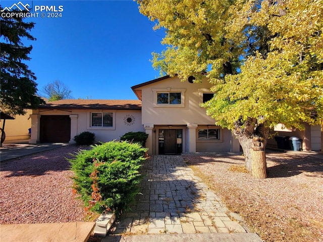 view of front of house featuring a garage