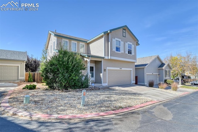 view of front of house featuring a garage