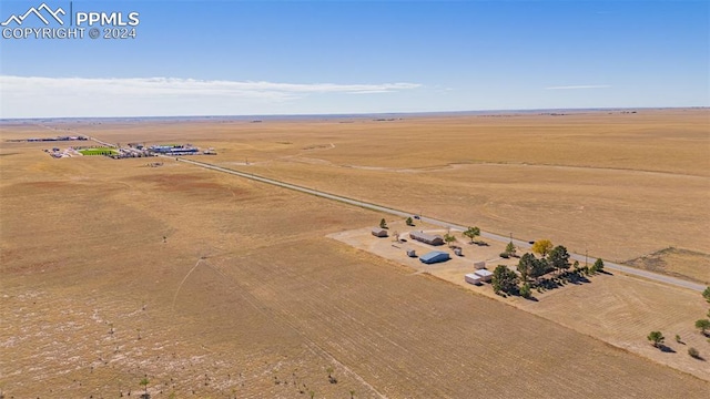 drone / aerial view featuring a rural view