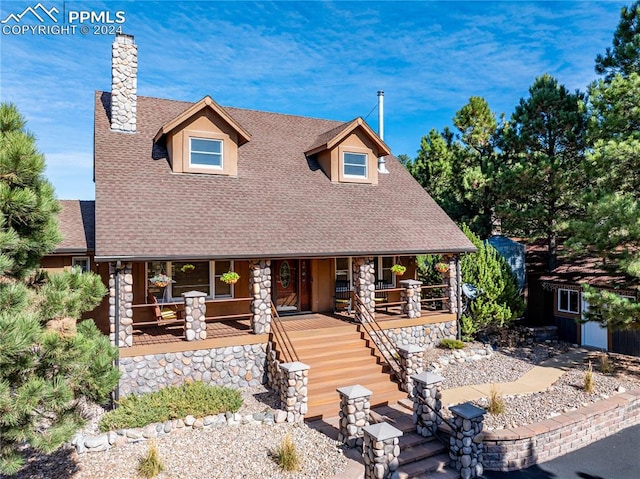 view of front of home with a porch