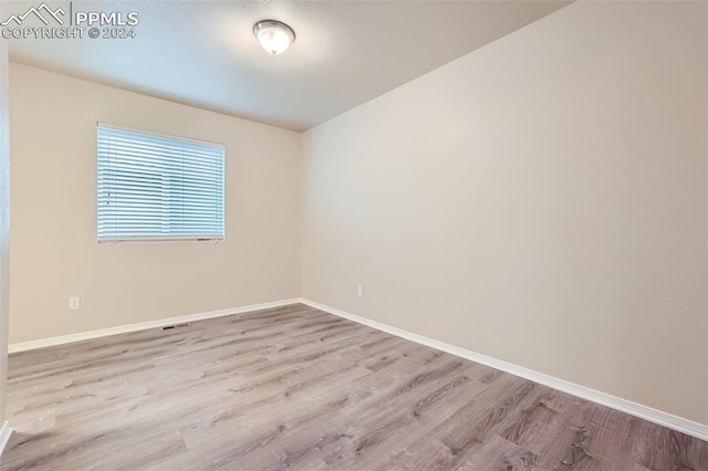 empty room featuring light hardwood / wood-style flooring