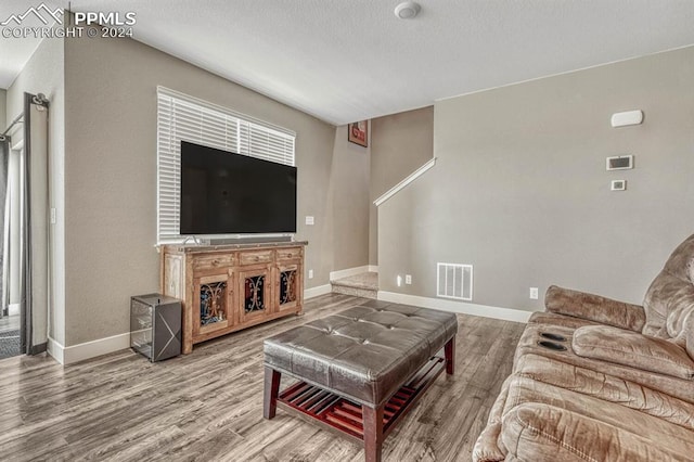 living room featuring wood-type flooring