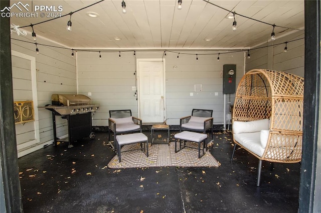 view of patio with grilling area