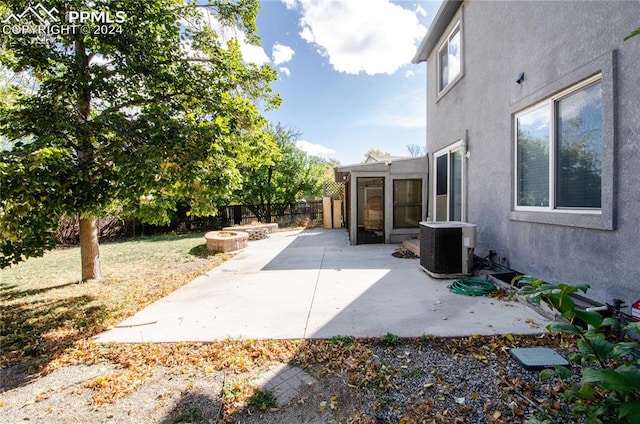 view of patio / terrace featuring central AC unit