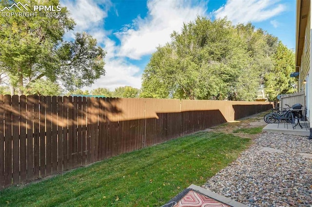 view of yard featuring a patio area